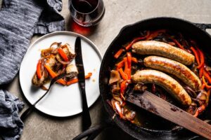 One-Skillet Sausage and Peppers