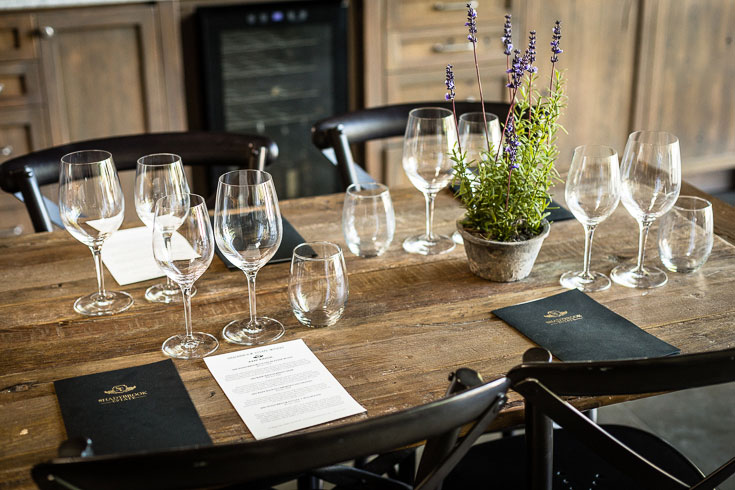shadybrook estate winery tasting table