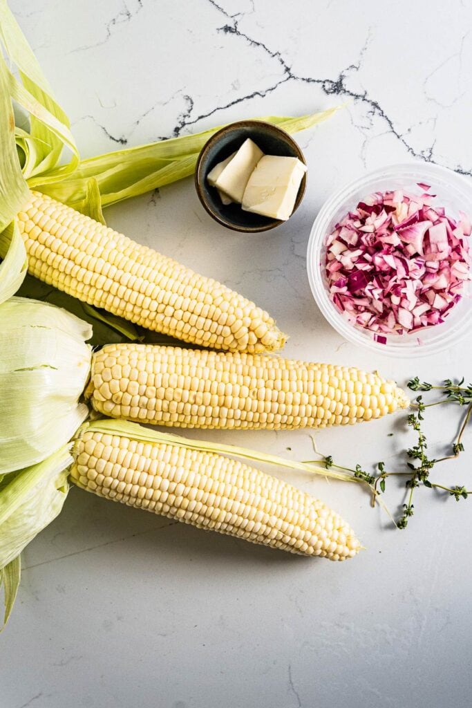 simple sauteed corn ingredients