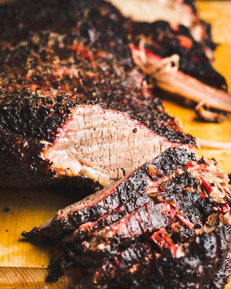 smoked brisket recipe close up