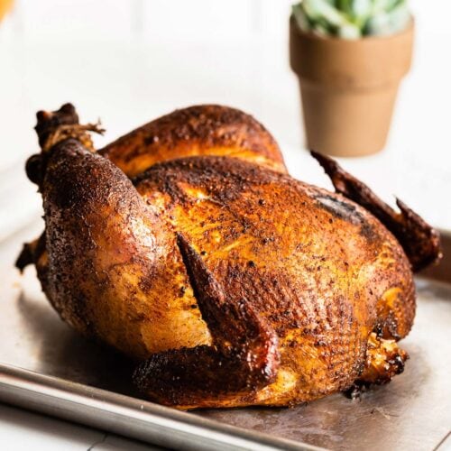 smoked whole chicken vertical