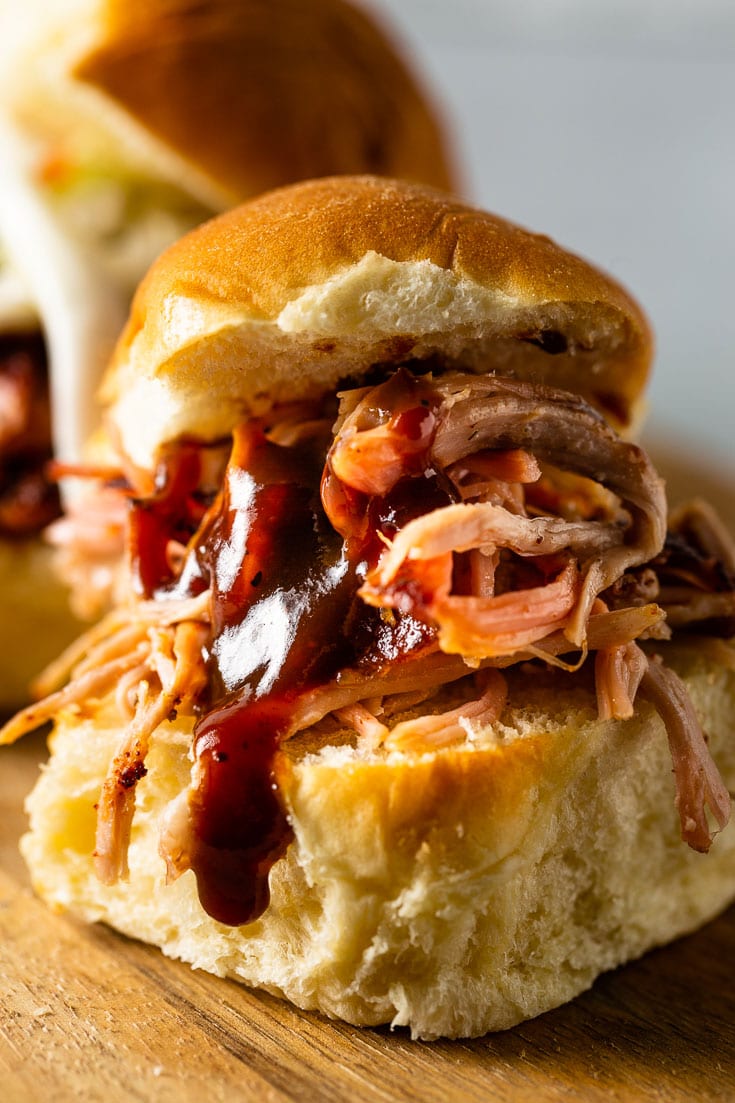 smoky sous vide pulled pork slider