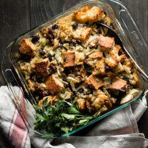 sourdough stuffing with sausage and apples
