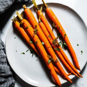 Sous Vide Carrots on Plate