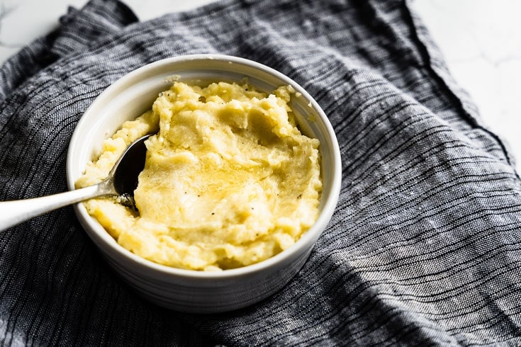 sous vide mashed potatoes in bowl horizontal 1