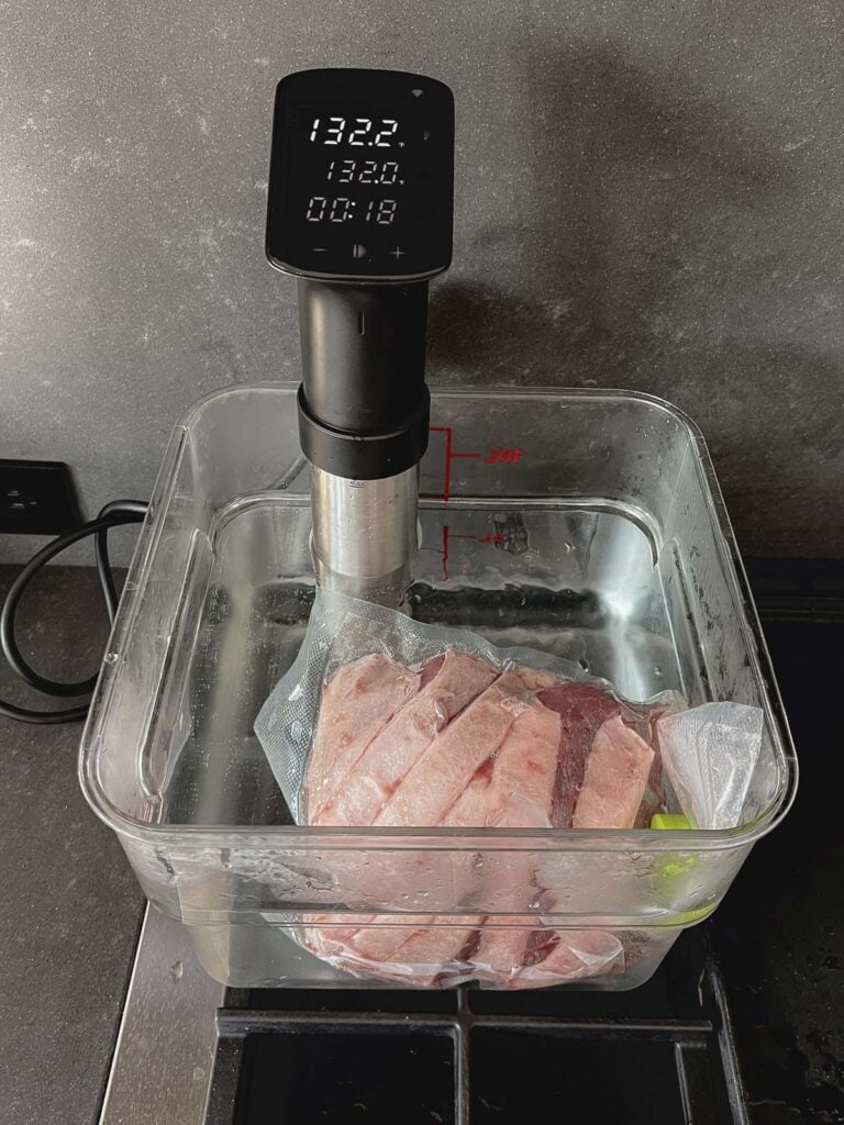 sous vide picanha in water bath