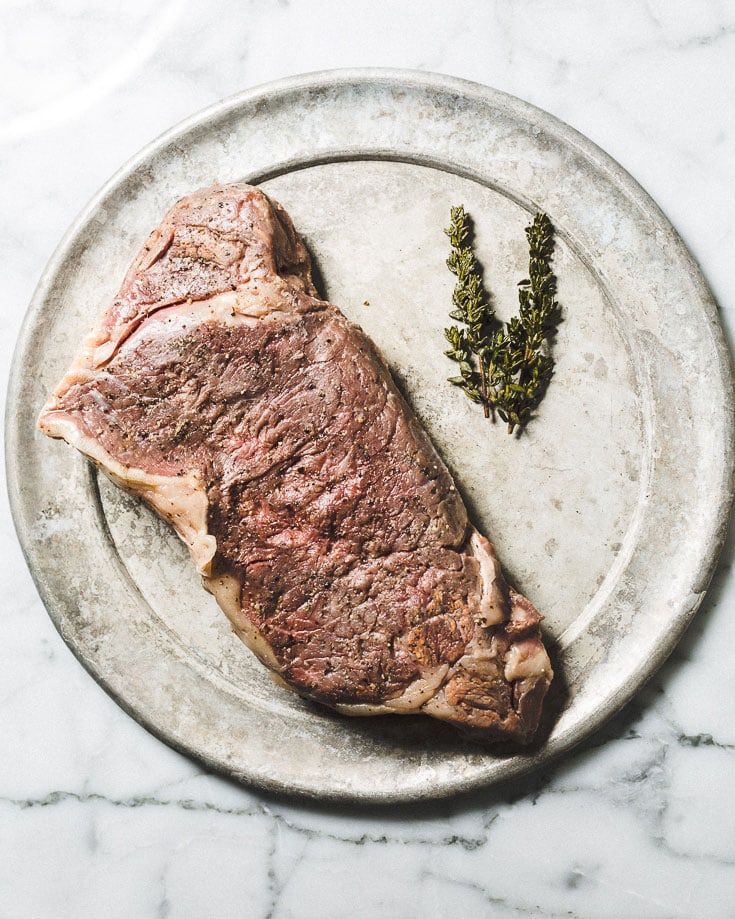 sous vide steak pre-seared