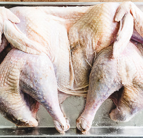 spatchcock turkey on sheetpan