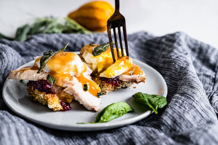 Leftover Thanksgiving Eggs Benedict - The Schmidty Wife