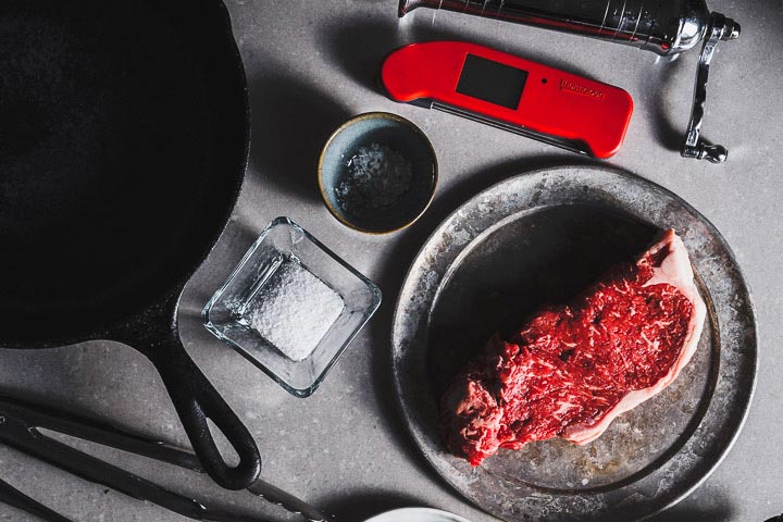 tools for a quick flip strip steak