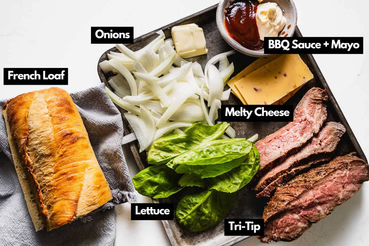 Ingredients for the Tri Tip Sandwich