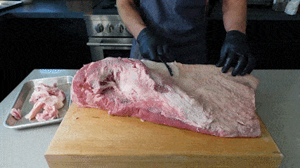 Trimming a brisket animation