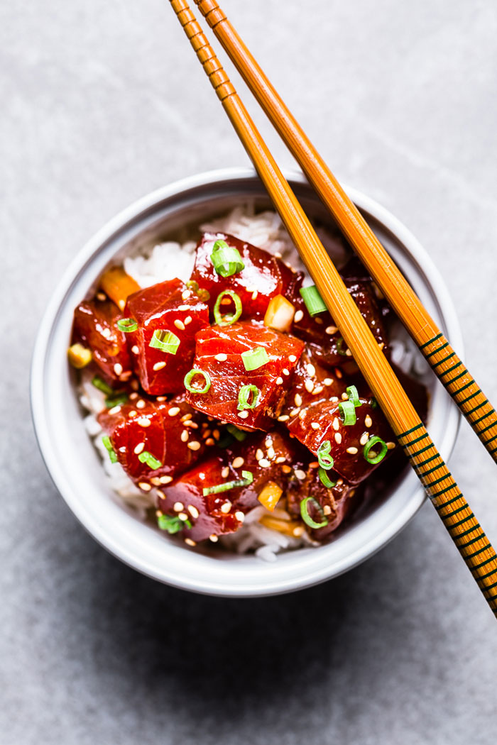 Simple Ahi Tuna Poke Bowl Recipe