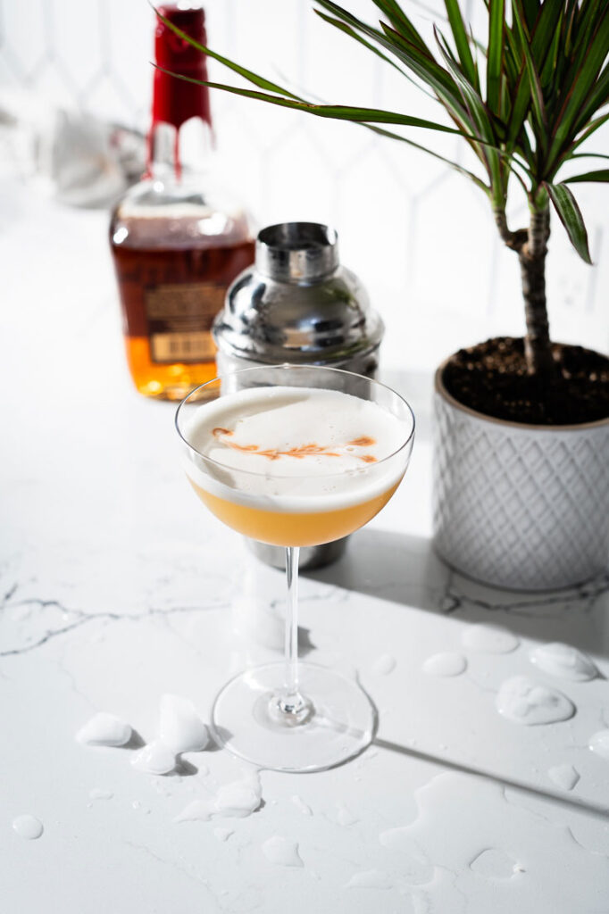 whiskey sour in coupe glass 3